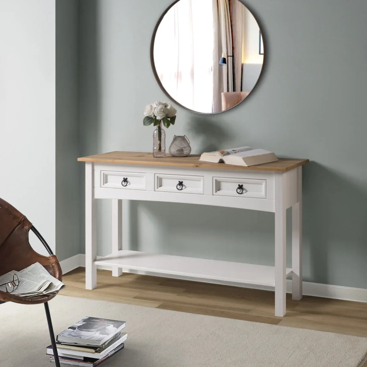 Consolle in Legno con 3 Cassetti Corona | Furniture Dash - N/A