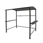 Gazebo da esterno con struttura in acciaio 1,5 x 2,4 m con tettoia per barbecue