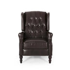 Poltrona reclinabile Walter Brown in pelle rigenerata di Christopher Knight Home