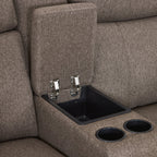 MCombo 60.2 Power Loveseat Recliner Sofa with Massage and Dual Heating, Adjustable Headrest, USB & Type C Port, Fabric