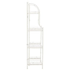 SAFAVIEH Bryn Scaffale da panettiere da esterno a 4 ripiani in ferro battuto vittoriano - 25 pollici L x 15 pollici P x 63 pollici H - 25 L x 15 P x 63 H
