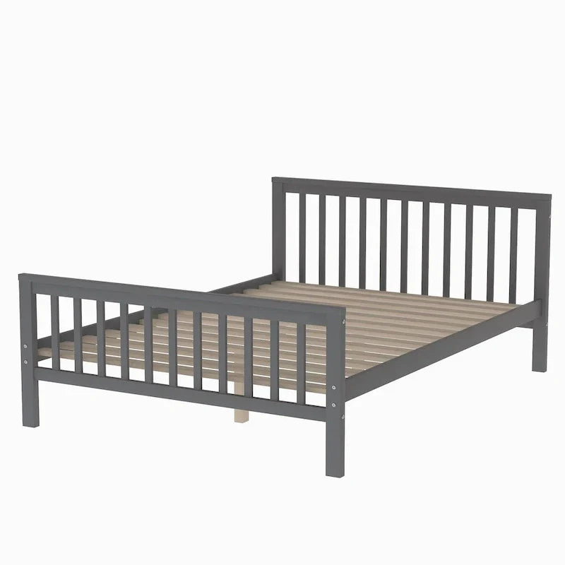 Letto a soppalco in legno per due persone con scale, sponde alte e scaletta