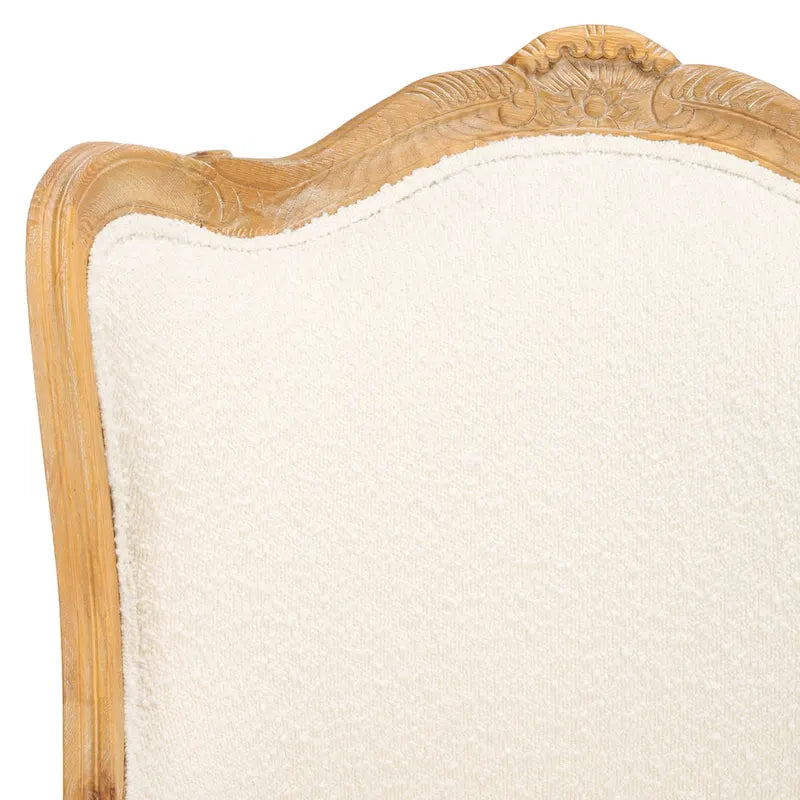Kali Oak Natural Linen Wing Chair - 34Wx34Dx40H