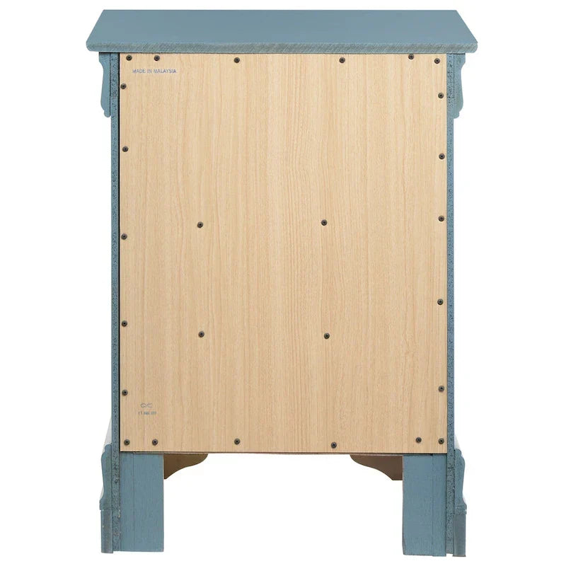 Comodino in legno a 3 cassetti