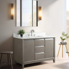 Mobile da Bagno Vanity Art con Lavabo in Ceramica e Top in Marmo Ricomposto