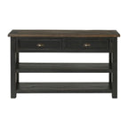 The Gray Barn Downington Consolle da Divano in Legno Massello a 2 Cassetti
