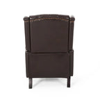 Poltrona reclinabile Walter Brown in pelle rigenerata di Christopher Knight Home