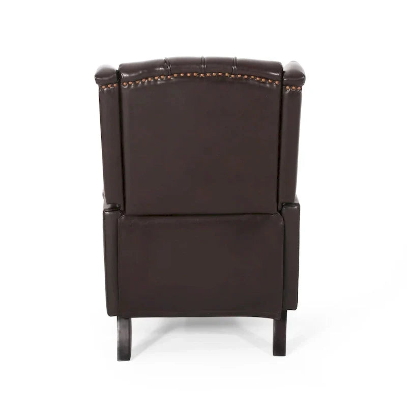 Poltrona reclinabile Walter Brown in pelle rigenerata di Christopher Knight Home