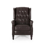 Poltrona reclinabile Walter Brown in pelle rigenerata di Christopher Knight Home