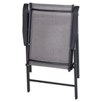 Set di 4 sedie pieghevoli Outsunny per patio, dal design semplice ed elegante, comode per terrazza, giardino, cortile e viaggio