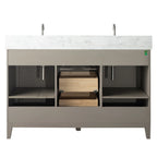 Mobile da Bagno Vanity Art con Lavabo in Ceramica e Top in Marmo Ricomposto