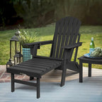 Sedia Adirondack Pieghevole e Regolabile Vrakae con Pouf
