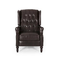 Poltrona reclinabile Walter Brown in pelle rigenerata di Christopher Knight Home