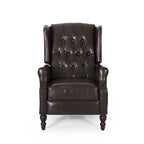 Poltrona reclinabile Walter Brown in pelle rigenerata di Christopher Knight Home