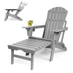 Sedia Adirondack Pieghevole e Regolabile Vrakae con Pouf