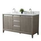 Mobile da Bagno Vanity Art con Lavabo in Ceramica e Top in Marmo Ricomposto