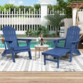 Sedia Adirondack Pieghevole e Regolabile Vrakae con Pouf