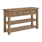 The Gray Barn Downington Consolle da Divano in Legno Massello a 2 Cassetti