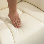 HOMCOM Manual Recliner Chair for Adults, Adjustable Swivel Recliner with Footrest, Padded Arms