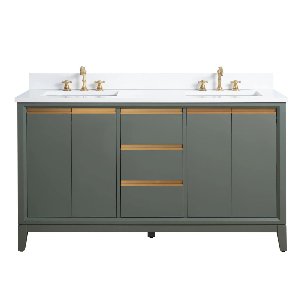 Mobile da Bagno Vanity Art con Lavabo in Ceramica e Top in Marmo Ricomposto