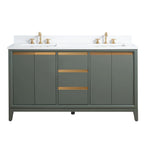 Mobile da Bagno Vanity Art con Lavabo in Ceramica e Top in Marmo Ricomposto
