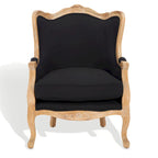 Kali Oak Natural Linen Wing Chair - 34Wx34Dx40H