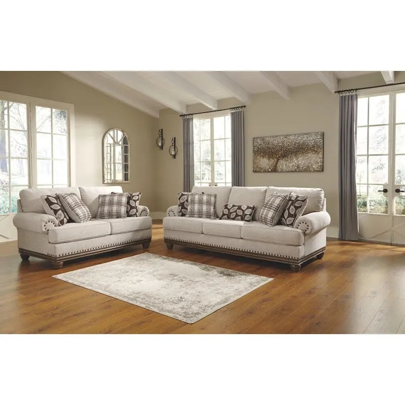 Divanetto tradizionale marrone grano con borchie decorative