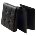 Panca contenitore Ashford con pouf, in similpelle - Winsome