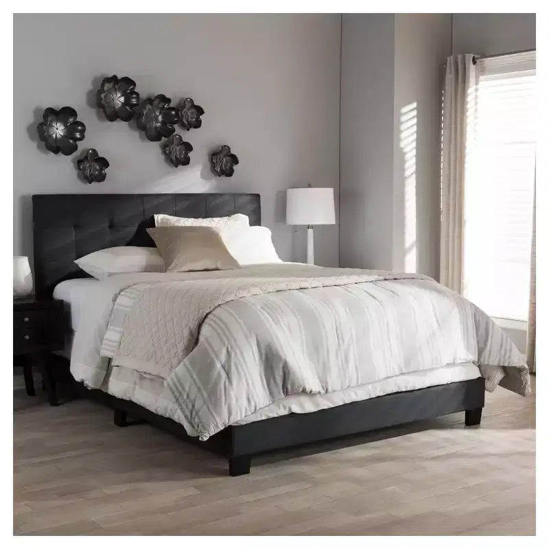 Letto in Tessuto Moderno e Contemporaneo Brookfield - Baxton Studio