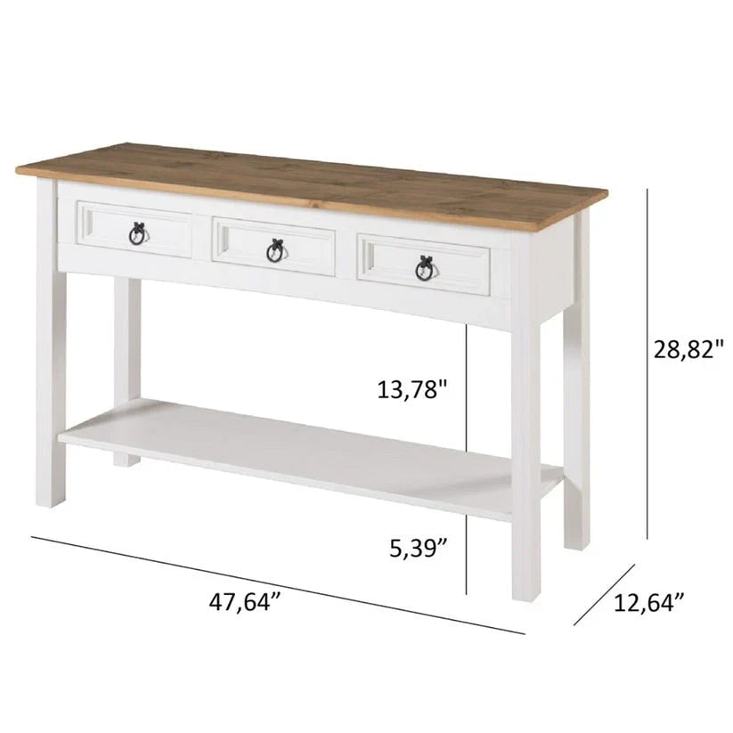 Consolle in Legno con 3 Cassetti Corona | Furniture Dash - N/A