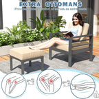 AECOJOY Set di mobili da giardino a 7 pezzi in alluminio Set da conversazione per esterni