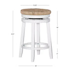 Sgabello da bar senza schienale Noah Swivel, altezza bancone - Powell