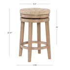 Sgabello da bar senza schienale Noah Swivel, altezza bancone - Powell