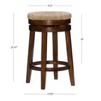 Sgabello da bar senza schienale Noah Swivel, altezza bancone - Powell