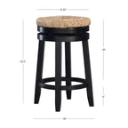 Sgabello da bar senza schienale Noah Swivel, altezza bancone - Powell
