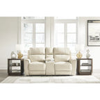 Divanetto reclinabile elettrico Signature Design by Ashley Dahlmoore Beige con console - 76 L x 42 P x 40 A