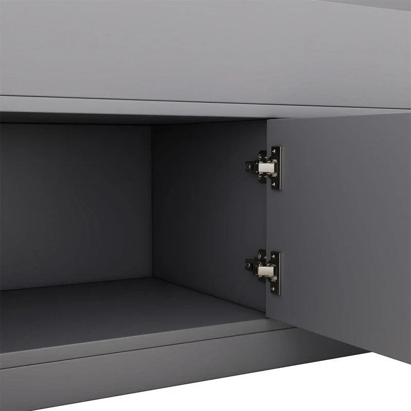 Letto a piattaforma Twin/Full Size Captain con 4 cassetti e mensole portaoggetti, struttura letto in legno massello con testiera libreria contenitore