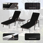 Set di 3 Chaise Lounge da Esterno Kullavik