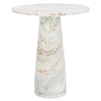 Tavolino d'appoggio rotondo alto in marmo Ghicu di SAFAVIEH Couture - 55,8 cm L x 53,3 cm P x 61 cm A - 53,3x53,3x61 cm