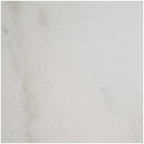 Marble Geometric Side End Accent Table with Gold Metal Rectangular Stand - White