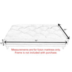 Materasso per futon TruPedic Full Granite Grey 12 pollici