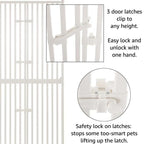 unipaws Cancelletto per Gatti Extra Alto 74 pollici con serrature per porte