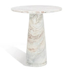 Tavolino d'appoggio rotondo alto in marmo Ghicu di SAFAVIEH Couture - 55,8 cm L x 53,3 cm P x 61 cm A - 53,3x53,3x61 cm