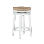 Maya Backless Swivel Counter Stool with Seagrass Seat