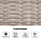 Set da pranzo rotondo da esterno in 7 pezzi in vimini di rattan con cuscini di Moda Furnishings