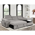 Divano componibile Roomfitters 103 con chaise longue contenitore, poggiatesta regolabili, divano angolare a L trasformabile in letto
