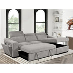 Divano componibile Roomfitters 103 con chaise longue contenitore, poggiatesta regolabili, divano angolare a L trasformabile in letto