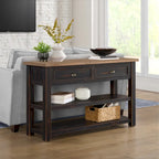 The Gray Barn Downington Consolle da Divano in Legno Massello a 2 Cassetti