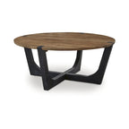 Signature Design by Ashley Hanneforth Tavolino da Caffè Marrone/Nero - 111,76 L x 111,76 P x 48,26 A cm