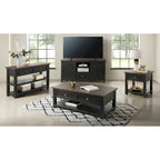 The Gray Barn Downington Consolle da Divano in Legno Massello a 2 Cassetti